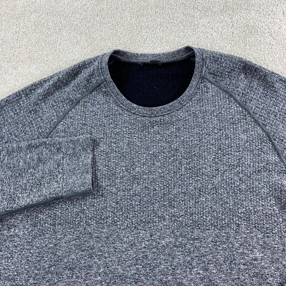 Lululemon Engineered Warmth Crewneck Mens XXL Gray Long Sleeve Merino Wool
